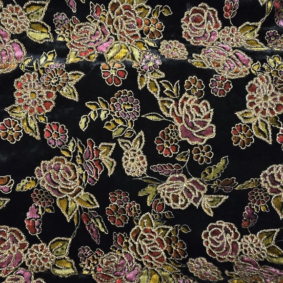 Papell Boutique Floral Embroidered Blazer - Black and Gold - Picture 13 of 14